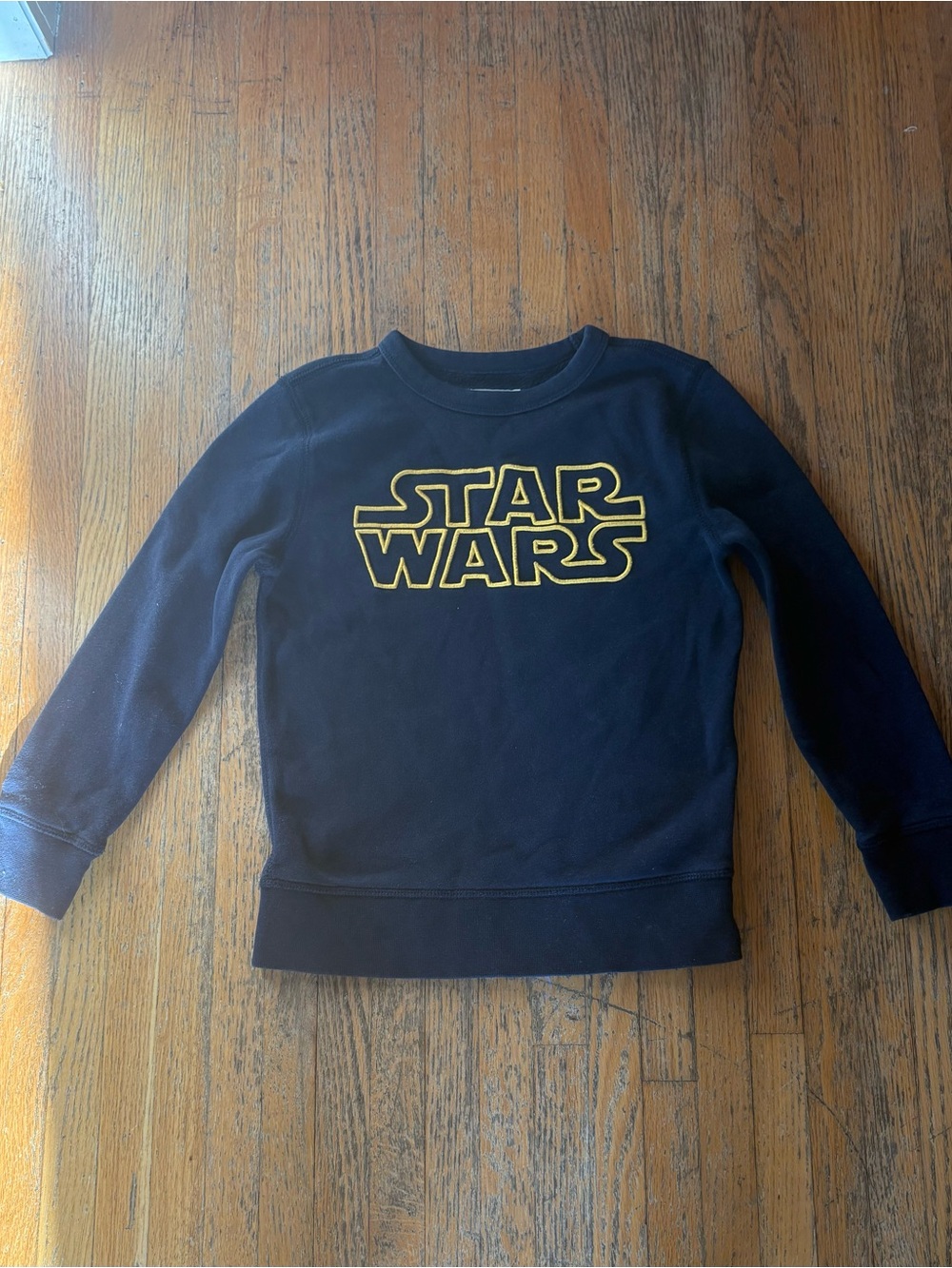 Gap Star Wars Kids Navy crewneck Sweatshirt with Yellow Logo